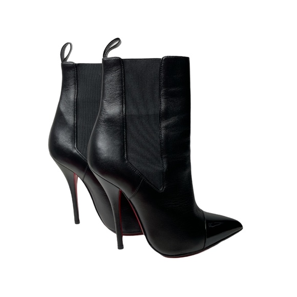 Christian Louboutin Tucson Patent Toe BootieS 120 Mm Size 35.5 - Picture 2 of 8